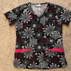 UA Scrubs Snowflake Pattern Top